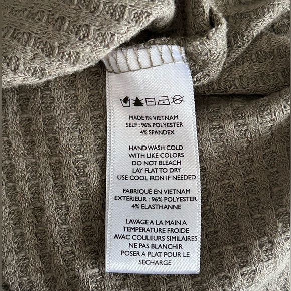 Paper Crane Anthropologie Waffle Knit Thermal Long Sleeve Ruffle Hem Top Size S - Picture 6 of 8